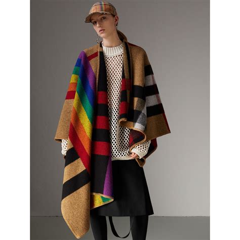 burberry poncho pride|how to wear burberry poncho.